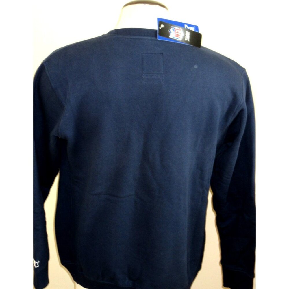 NFL Chicago Bears Starter Men's Crewneck Graphic Sweatshirt Blue Orange NEW - Picture 5 of 8